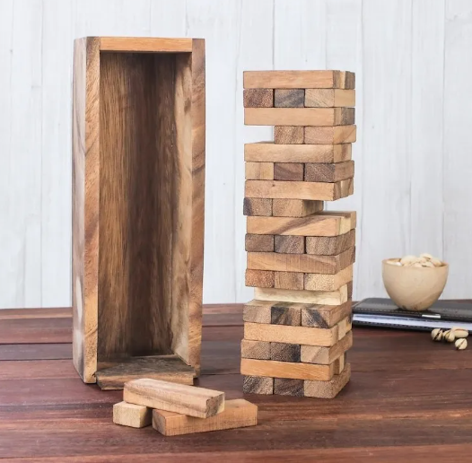 Handcrafted Wooden Stacking Tower Game – “Tower of Fun”