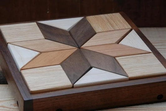 Handcrafted Solid Wood Quilter’s Puzzle – Elegant Brain Teaser for Home & Office