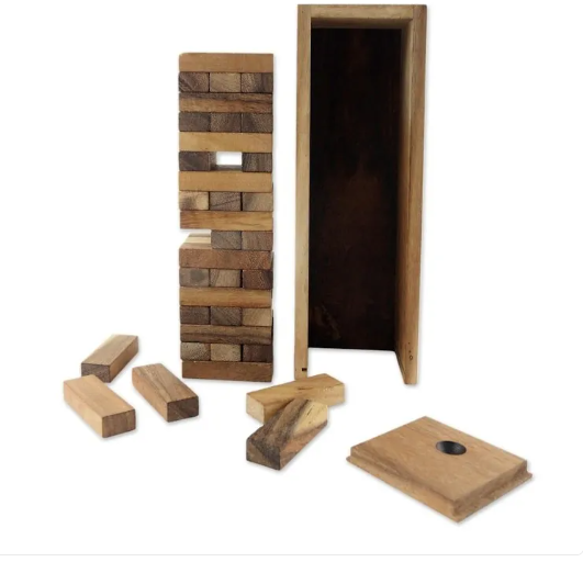 Handcrafted Wooden Stacking Tower Game – “Tower of Fun”