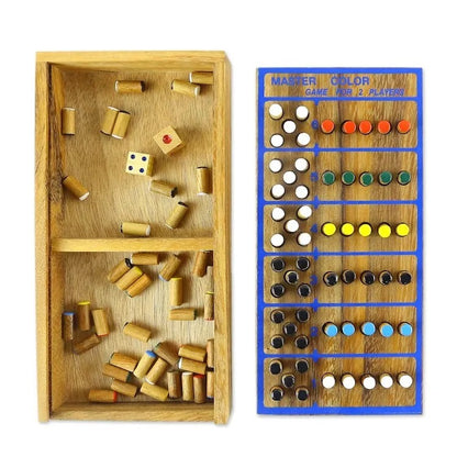 Handmade Colorful Wooden Peg Game from Thailand – “Code Breaker”