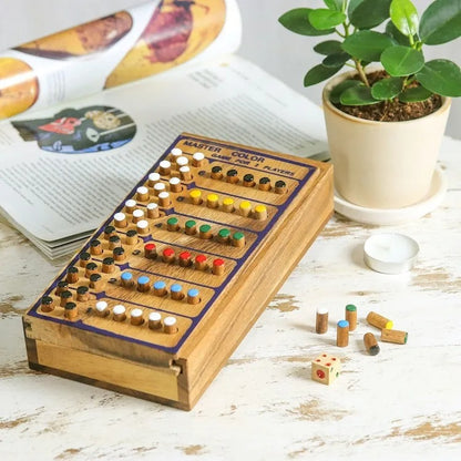 Handmade Colorful Wooden Peg Game from Thailand – “Code Breaker”