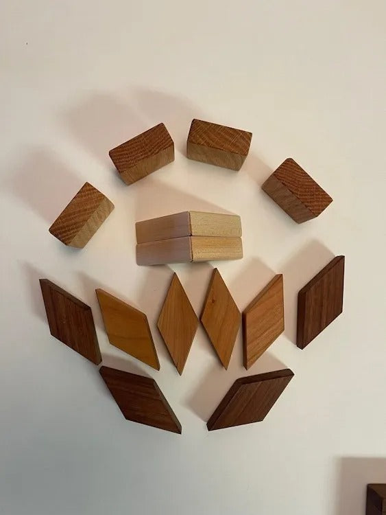 Handcrafted Solid Wood Quilter’s Puzzle – Elegant Brain Teaser for Home & Office